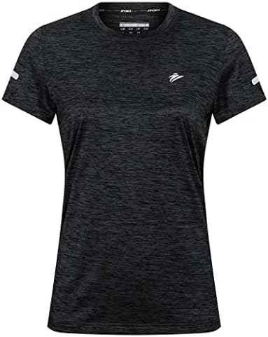 MAGCOMSEN Womens Short Sleeve Blouses Lightweight T-Shirt Gym Running Base Layer Shirt Stretchy Golf Shirts Athletic Shirt Active T-Shirt Black