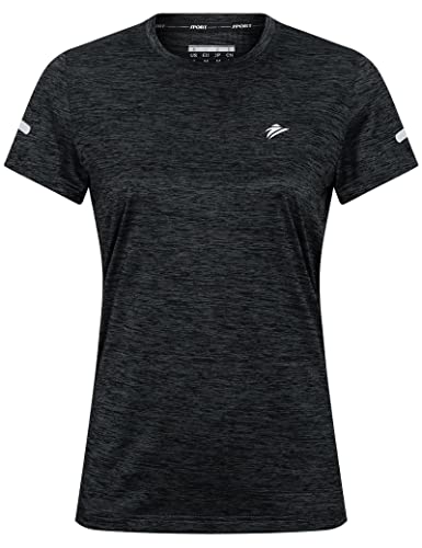 Magcomsen Womens Short Sleeve Blouses Lightweight T-Shirt Gym Running Base Layer Shirt Stretchy Golf Shirts Athletic Shirt Active T-Shirt Black #TOP7