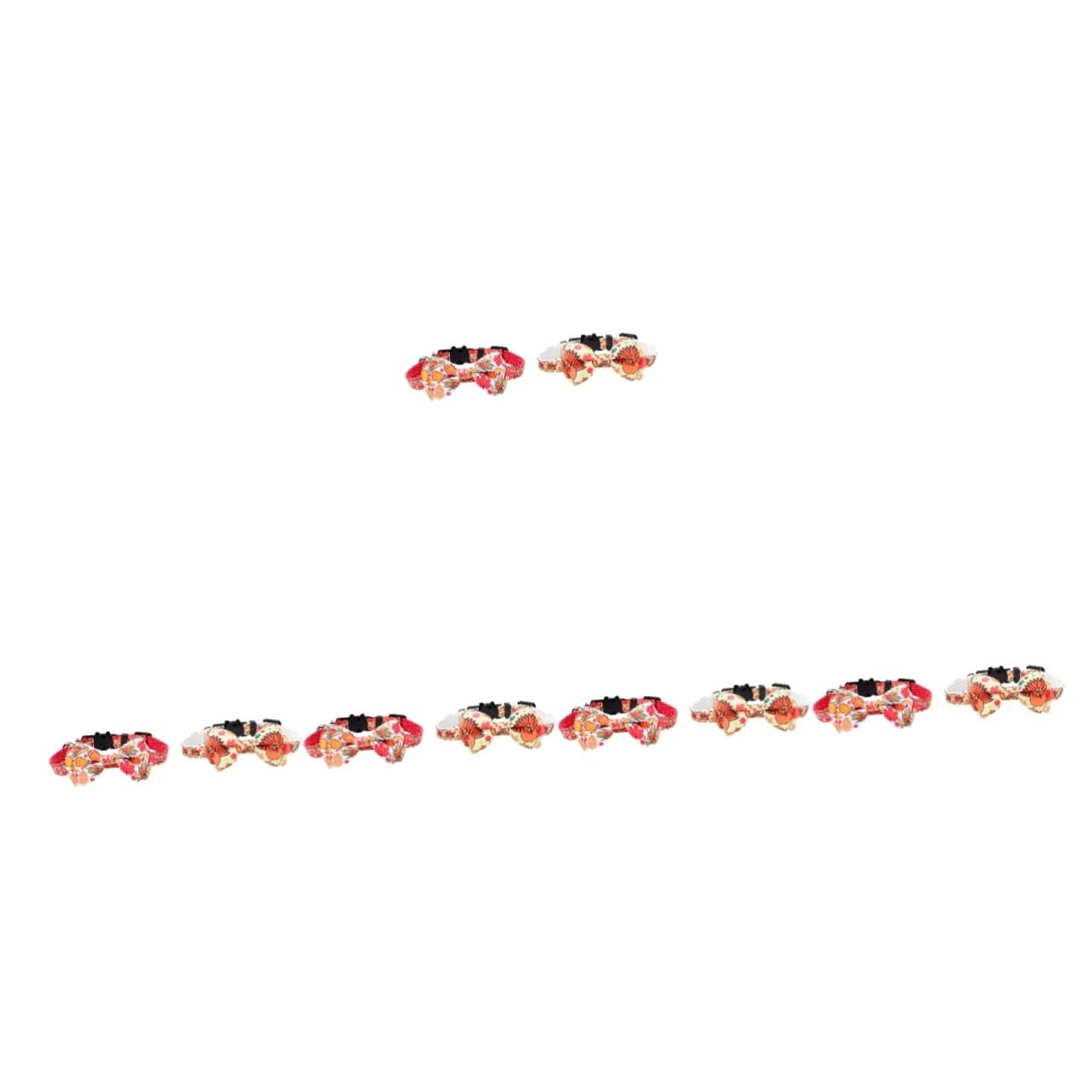 minkissy 10pièces Colliers Ajustables pour Animaux avec Nœud De Accessoires De Mode pour Et Chiens Thème Thanksgiving