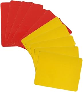 10 Pcs Soccer Referee Card Red Football Officials Standard Ejection and Warning Cards Ideal for Sports Games and Referee Kits