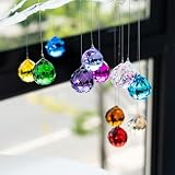HDCRYSTALGIFTS 15pcs Crystal Ball Prism 30mm Handmade Feng Shui Faceted Sun Catchers Rainbow Maker Suncatchers for Window Hanging,Glass Ball Ornaments for Christmas Tree (Multi-Color)