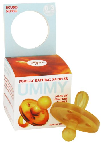The UMMY: BPA-Free 100% Natural Rubber Pacifier with Round Nipple, 0-3 Months