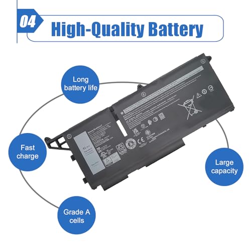 Image of 293F1 11.25V 41Wh Laptop Battery Compatible with Dell Latitude 5330 5430 5530 7430 7530 / Latitude 5330 2-in-1 P133G P134G Series 8H6WD 01VX5 404T8 51R71 8P81K