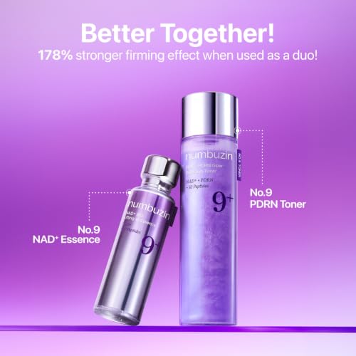 numbuzin No.9 NAD+ Salmon PDRN Glow Boosting Toner, Korean Skincare 5.07 fl oz – vue 8