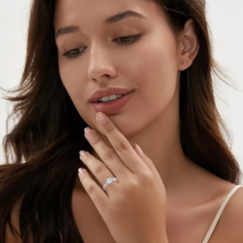 FJ Infinity Promise Ring for Her 925 Sterling Silver Engagement Anniversary Wedding Rings Birthstone Jewelry for Women2