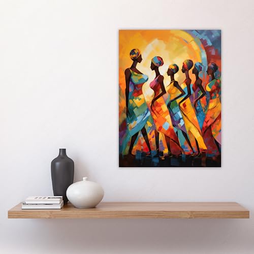 Artery8 African Cultural Dance Tribal Traditional Music Warm Colours Rhythm Body Energy Theatre Arts Artwork Large Wall Art Poster Print Thick Paper 18X24 Inch - Image 4