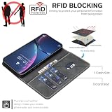 HUOLUNGJIN Etui portfelowe kompatybilne z Samsung Galaxy A05, etui z klapką ze skóry poliuretanowej, z blokadą RFID, uchwyt na karty, podpórka i magnetyczne zamknięcie, odporne na wstrząsy etui