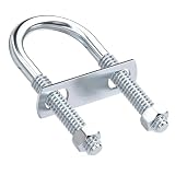 Qrity 2 Pezzi M6x20x50mm Bullone a U, Bulloni a U Tondi con Dadi e Piastre di Telaio, per Tubi, Industriali, Vita Quotidiana