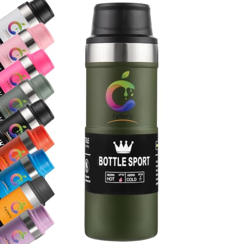 Farberly Stainle Trigger Action Travel Mug Stainle Cup 17oz Water Bottle Thermal cup Travel Mug Cup Vacuum Coffee Tumbler Stainless Steel Coffee Mug Insulated Water Bottle For Hot And Cold