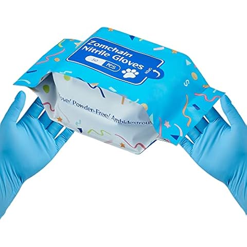 Nitrile Gloves Kids Gloves Disposable, Nitrile Gloves for 4-10 Years - Latex Free, Powder Free - for Halloween Preparation, Crafting, Painting, Gardening, Cooking(50PCS) Cover