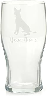 Personalised Rat Terrier Engraved Pint Glass, Dog Gift for Women, Gift for Men