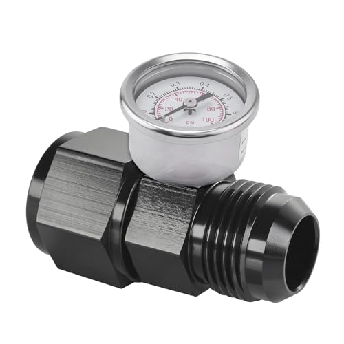 EVIL ENERGY 12AN Male Flare to -12 Female Swivel with 1/8" NPT Gauge Port Fuel Pressure Take off Fitting Adapter Aluminum by EVIL ENERGY - Image 4