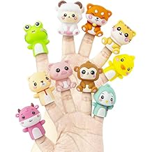 Animal Finger Puppet Set, Animals Puppet Show Theater Props, Educational, Bath Toys,10 Pieces