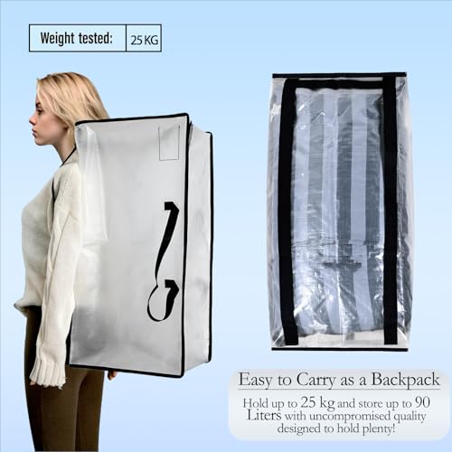 Sac de rangement extra large transparent pour optimiser l'espace et stocker au sec