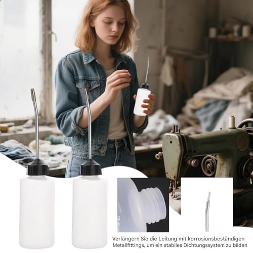 Miniatura 8 de Generisch Engrasador De Precisión - 2 Botellas De Grasa Para Máquina De Coser, 120 Ml, Punta De Precisión, Para Motor Eléctrico, Turbina, , Manualidades Domésticas