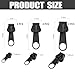 6 Stück Reisverschluss-Zipper Ersatz, Beojonvy Reißverschluss Reparatur Set, zipper für reißverschluss, Reisverschluss-Reparaturset für Jacken, Rucksäcke, Koffer (Schwarz)