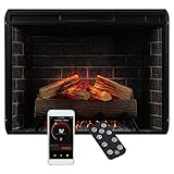 Modern Ember Uptown 33' Smart Electric Fireplace Insert with...