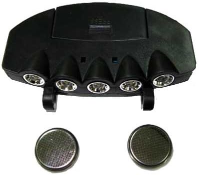 Flashing Panda 5 LED Baseball Cap/Hat Clip-on Flashlight, White light