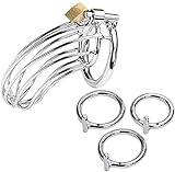 Wearable Mens Cobra Chastity Lock Arc with 4 Snap ring Chastity Lock Cage Away from Desire Best...