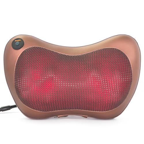 Almofada Massageadora Shiatsu, 8 Esferas Rotativas, Aquecimento Infravermelho, Massagem para Pescoço