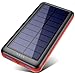 Produktbild QTshine Solar Powerbank 26800mAh,Solarladegerät mit Eingängen Type C,Power Bank Externer Akku Fast Charge Tragbares Ladegerät Akkupack für Cell Phone