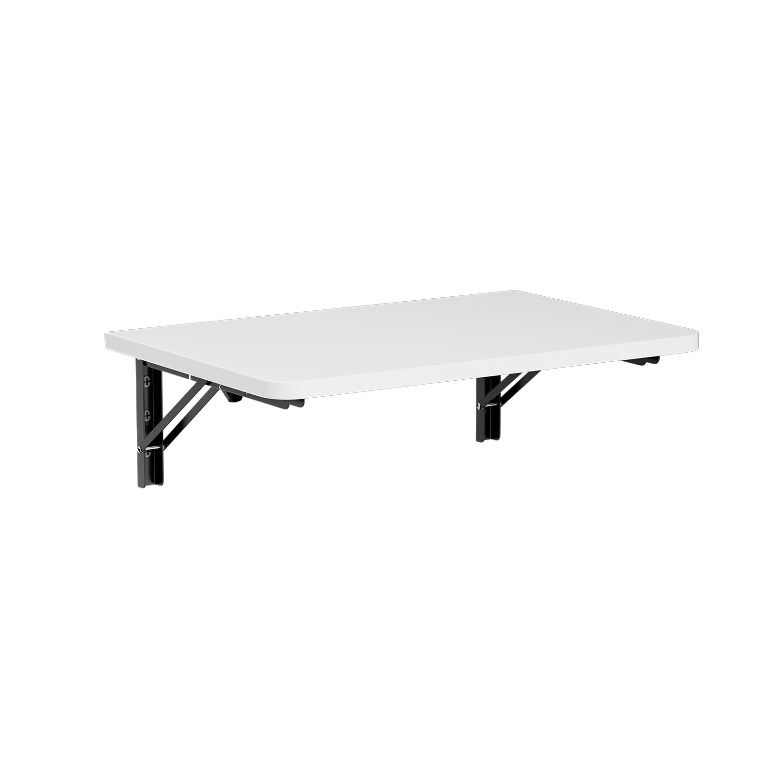 Wandklapptisch 60x40 cm Weiß, Klapptisch Wandmontage, 40 kg | Platzsparender Klapptisch aus Holzwerkstoff und Stahl, ideal als Esstisch, Schreibtisch oder Küchentisch.