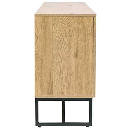 Casual Jackets Utensil Cabinet Storage 63 Inch With 3 Doors, Wood Mdf Console Table Kitchen Dining Room Storage #TOP6
