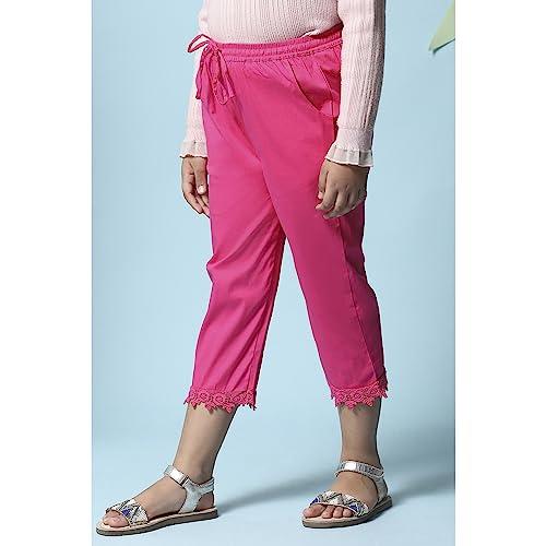 Image of BIBA Girls Regular Mid Rise Cotton Blend Capris