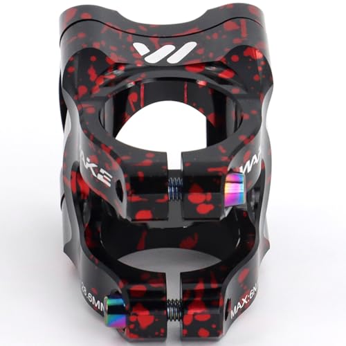 FOMTOR Bike Stem 31.8 Stem 35mm Mountain Bike Stem 0 Degree 31.8mm 35 mm Handlebar Short Stem for MTB BMX Road Bicycle Black Red - Thumbnail 4