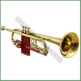 trompeta klingt roja Bell Diameter: 4.5 inches. Trompeta Bb Pitch rojo lacado y latón con libre caso & MP