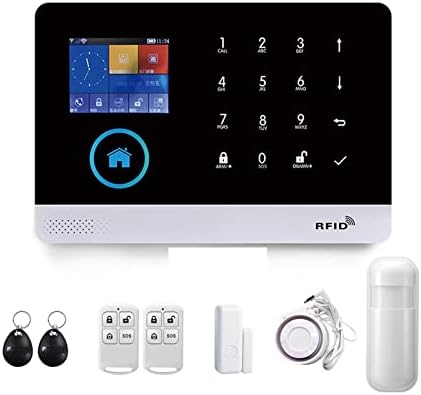 UGPET Wifi Alarm System Smart Home WiFi GSM Alarm System For Home With Motion Sensor Wireless Siren Night Vision IP Camera Tuya (Color : H-103, Size : E)