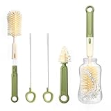 XZESH Baby Bottle Brush Set Compatible with Dr Browns, Silicone Cleaning Brush for Dr Brown Bottles, Bottle Cleaner kit for Dr Browns Glass Bottles