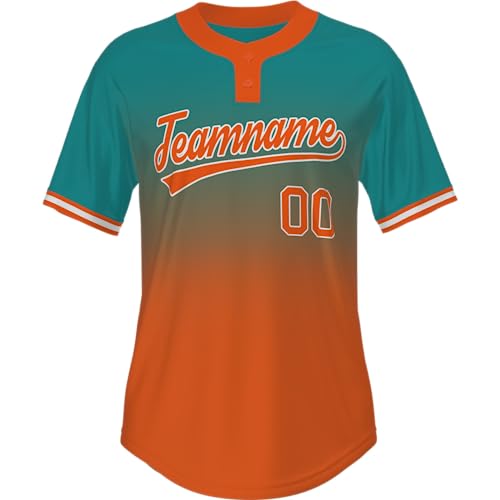 Camiseta de béisbol personalizada Custom Gradient para hombre, mujer y jóvenes miniatura 1