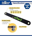 LABEAR- Low Profile torx Set, Low Profile torx, TORX 5-Piece Ultra Low Profile Offset Screwdriver Set, Star, 90 Degree Straight Slim Plate for Tight Area, T20, T25, T27, T30 & T40, EDC Screwdriver