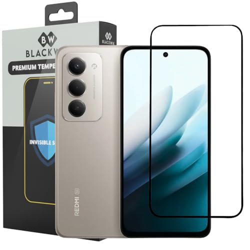 Image of Blackwik Premium Tempered Glass Screen Protector for Redmi 15 with Edge-To-Edge Protector Coverage | Easy Installation Kit (Black)