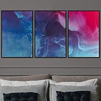 3 Piece Framed Canvas Wall Art 3D Contemporary Canvas Prints Home Artwork Decoration for Living Room,Bedroom - 16