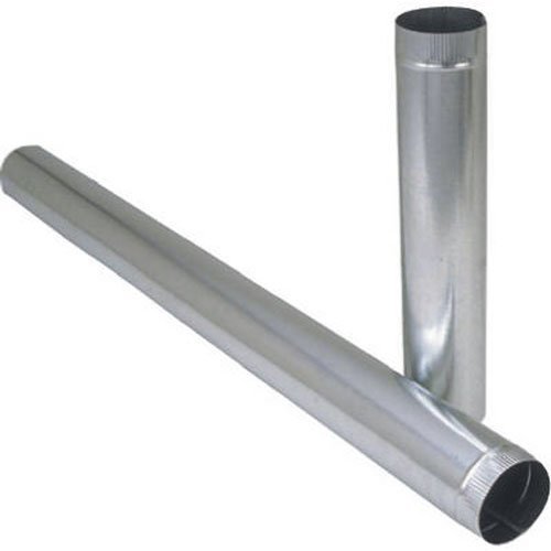UNITED STATES HDW GV0380 Imperial Manufacturing Pipe 6\" Dia Galvanized 26 Ga Steel, 6\" x 24\", No Color