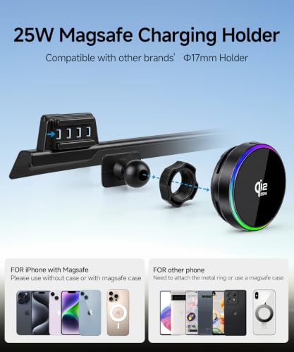 Qi2.2 25W Wireless Charger Car Phone Mount for Mercedes-Benz GLE 2020-2026 by MaserWeller - Used condition - Image 12