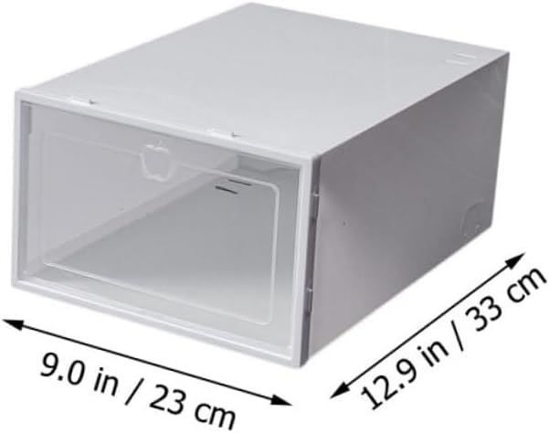 6pcs Plastic Shoe Stacker Footwear Box Stackable Shoe Organizer Space-saver Sneaker Assembly Storage Box
