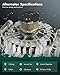 SCITOO Alternator Fits for Mercedes-Benz W204 Series C250 2012 1.8L, W204/W205 Series C250 2013-2015 1.8L - 12V 150Amp High-output CW 6-Groove Pulley,11822 11814 0986UR6092 012 240-011 LRA03506