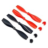 Pangyoo PYouo-DC Motor 4PC Vierachsige Flugzeugpropeller, Durchmesser 7 5MM, Starrflügler, 1MM Wellenachse für Coreless Motor Hohlkasse