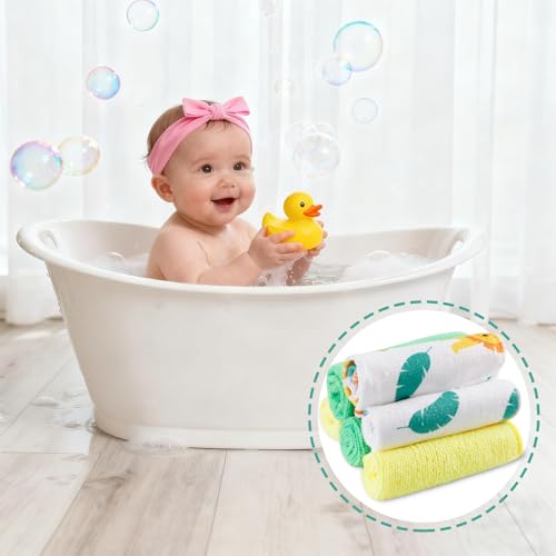 Image of Baby Washcloths, 24Pack Baby Wash Cloths Extra Soft & Ultra Absorbent, Baby Towels and Washcloths Face Towels for Unisex Boys Girls Body, Washclothes Gentle on Sensitive Skin, 9x9 Lion