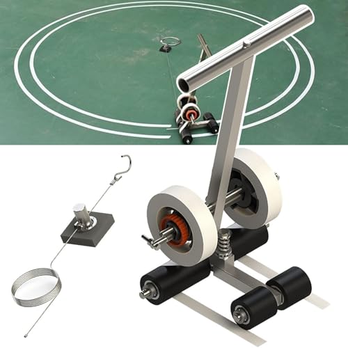 Máquina de trazado de líneas ajustable para canchas deportivas, kit de marcado de precisión con herramienta de dibujo circular para baloncesto, tenis y más