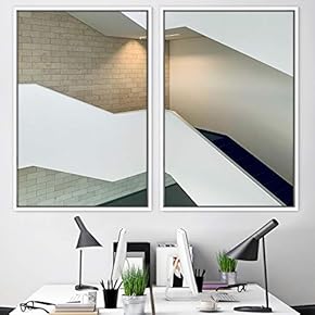signwin 2 Piece Framed Canvas Wall Art Building...