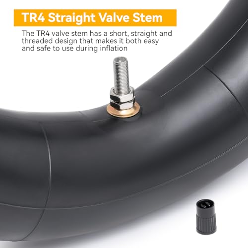 Thickned 40% 2.50/2.75-10 Inner Tube, Heavy Duty 2.50-10 2.75-10 Dirt Bike Tube with TR4 Straight Valve Stem, Compatible with Honda Crf50/Xr50, Razor MX650/MX500, Suzuki DRZ70/JR50, Yamaha PW50 2Pcs by YeYouC - Used condition - Image 5