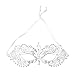 Super Z Outlet Mardi Gras Silver Opera Party Mask, Costume Accessory, Stones