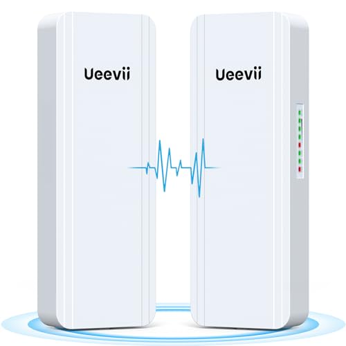 2.4G & 5G Dual Band Wireless Bridge, IP65 Outdoor Point to Point WiFi Bridge CPE with 2 1000Mbps...