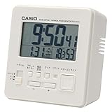 CASIO(カシオ) 目覚まし時計 電波時計 ホワイト 白 デジタル 小型 スヌーズ ライト DQD-805J-7JF