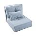 Chaise Paresseuse du Sol Chauffeuse Matelas Futon Lit Pliable Pliant Confortable Bureau Salon Matelas pour invités Chaise Souple Chaise Souple Bleu L60*D80*H56cm