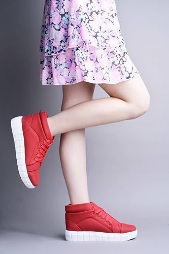 Image of Creattoes Premium Lace-Up Boots for Women & Girls - Fashionable, All-Day Comfort, Perfect for Casual & Outdoor Wear | CR08